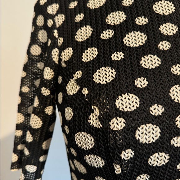 Anna Klein Polka Dot Mesh Drop Waist Dress 2 - Picture 4 of 5